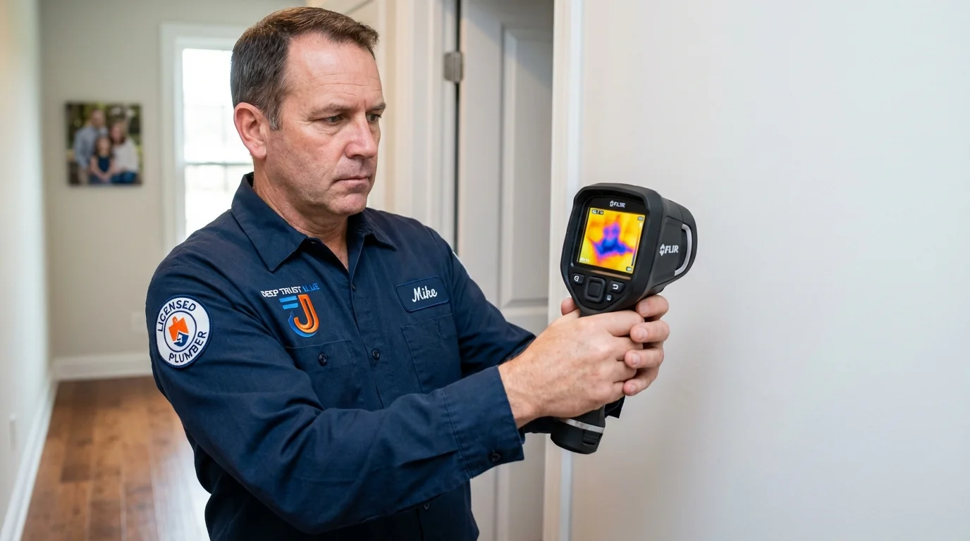 Thermal imaging leak detection by Johns Plumbing LLC in Lumberton